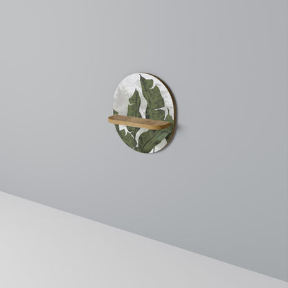 LEAF ECHO Mensola Ovale Decorativa in Effetto Rovere