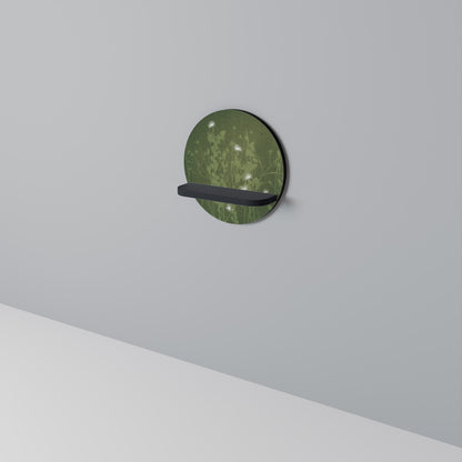 DANDELION HOLD Round Art Shelf In Black Finish