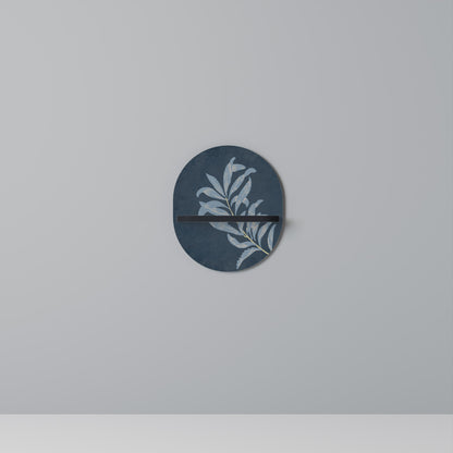 SHADOW BRANCH Mensola Ovale Decorativa con Finitura Nera