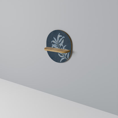 SHADOW BRANCH Mensola Ovale Decorativa in Effetto Rovere