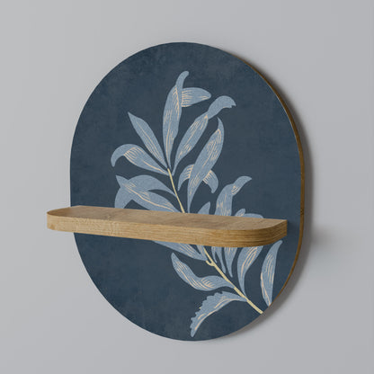 SHADOW BRANCH Mensola Ovale Decorativa in Effetto Rovere