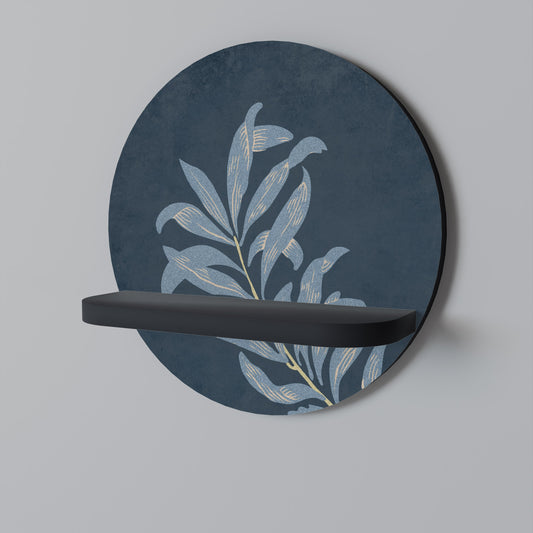 SHADOW BRANCH Round Art Shelf In Black Finish