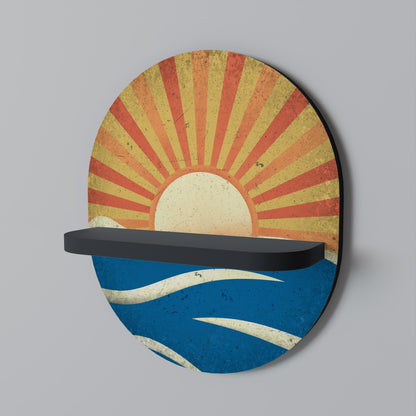 SUNNY SLIDE Mensola Ovale Decorativa con Finitura Nera