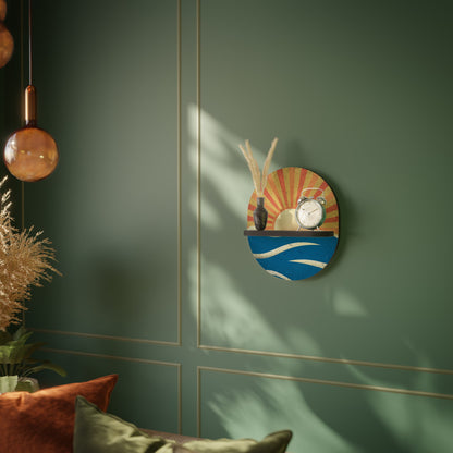 SUNNY SLIDE Mensola Ovale Decorativa con Finitura Nera