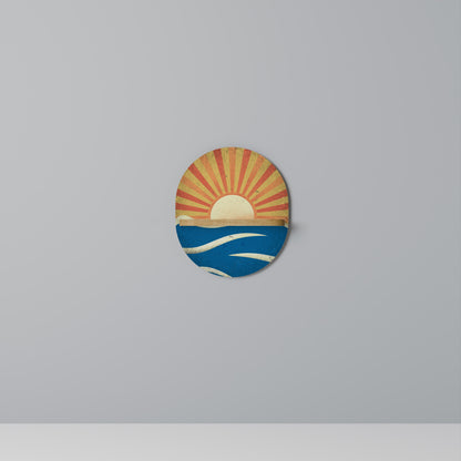 SUNNY SLIDE Mensola Ovale Decorativa in Effetto Rovere