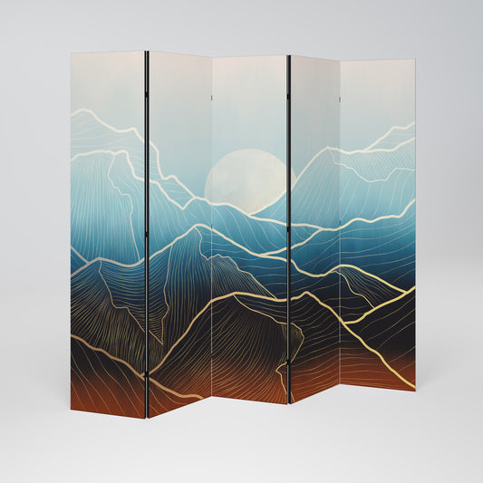 LUNAR SECRETS Decorative 5-Panel Room Divider