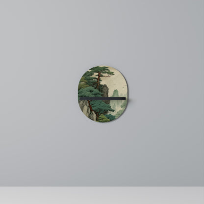 VERDURE ABYSS Oval Art Shelf In Black Finish