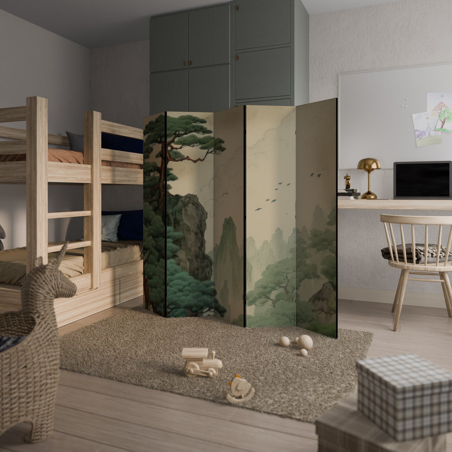 VERDURE ABYSS Decorative 5-Panel Room Divider