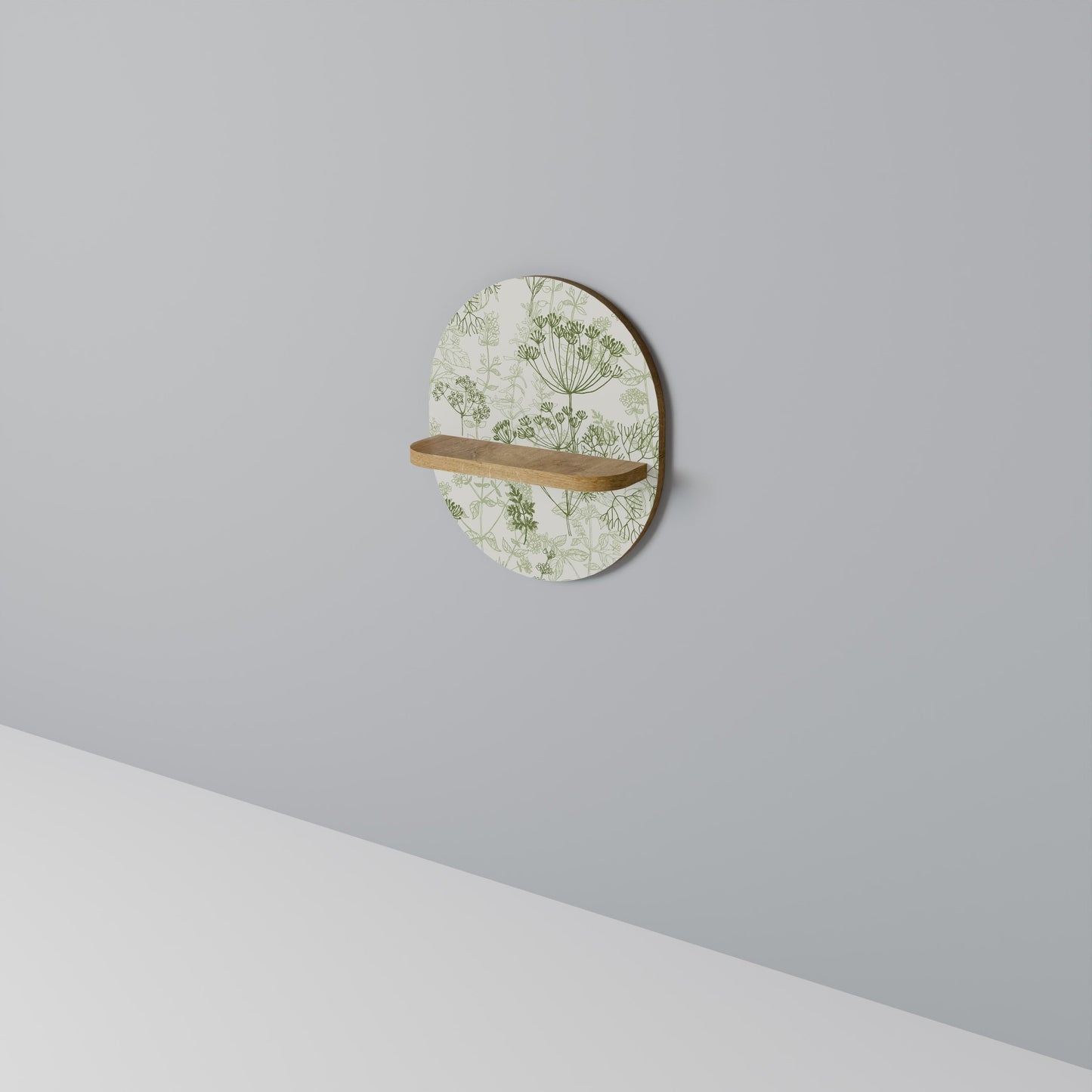 FENNEL BALDACHIN Mensola Ovale Decorativa in Effetto Rovere