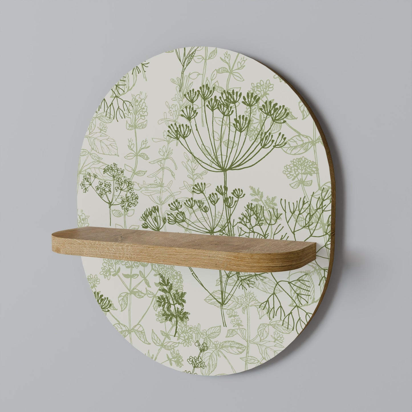 FENNEL BALDACHIN Mensola Ovale Decorativa in Effetto Rovere