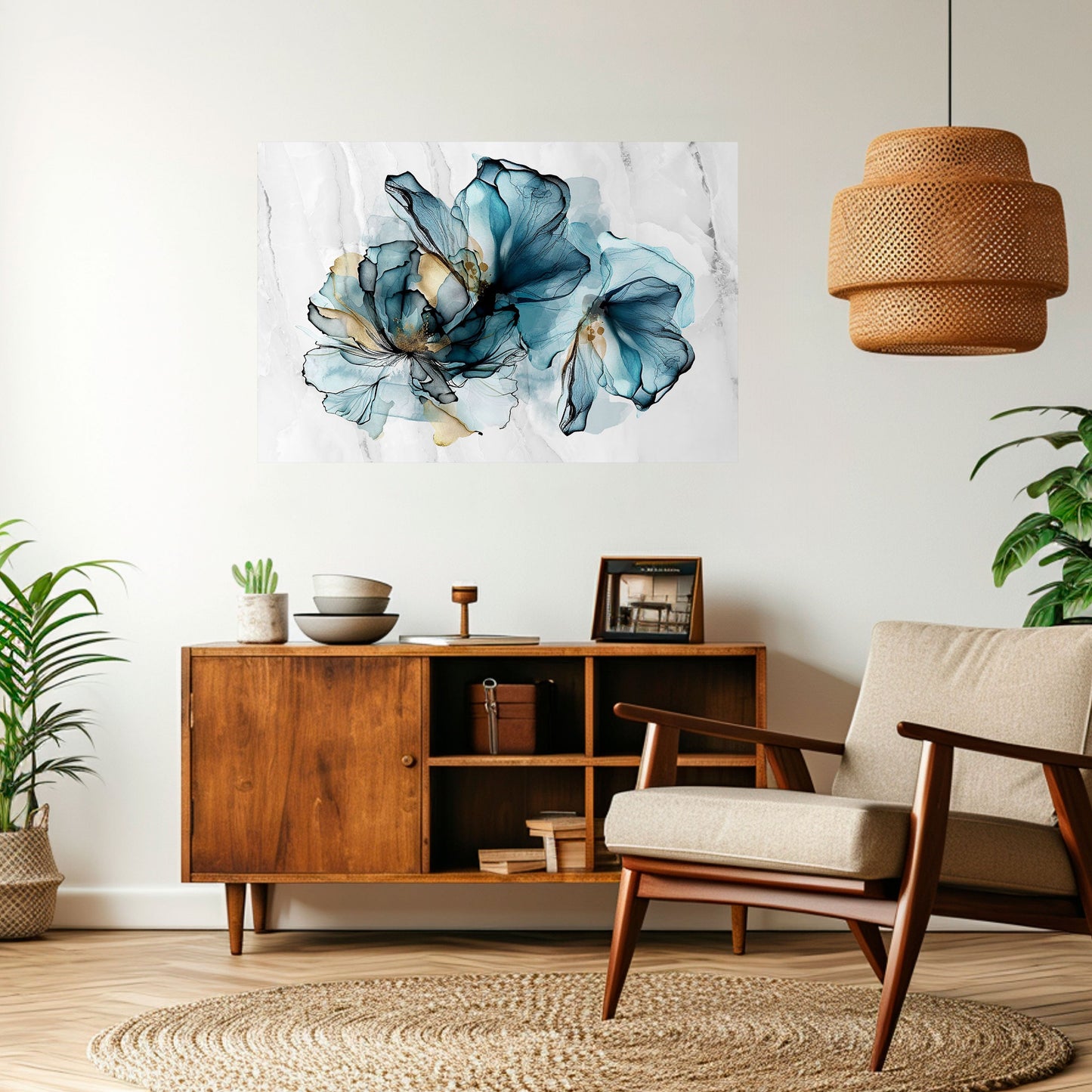 ELEGANTE AQUARELLE Poster orizzontale staccabile e attaccabile