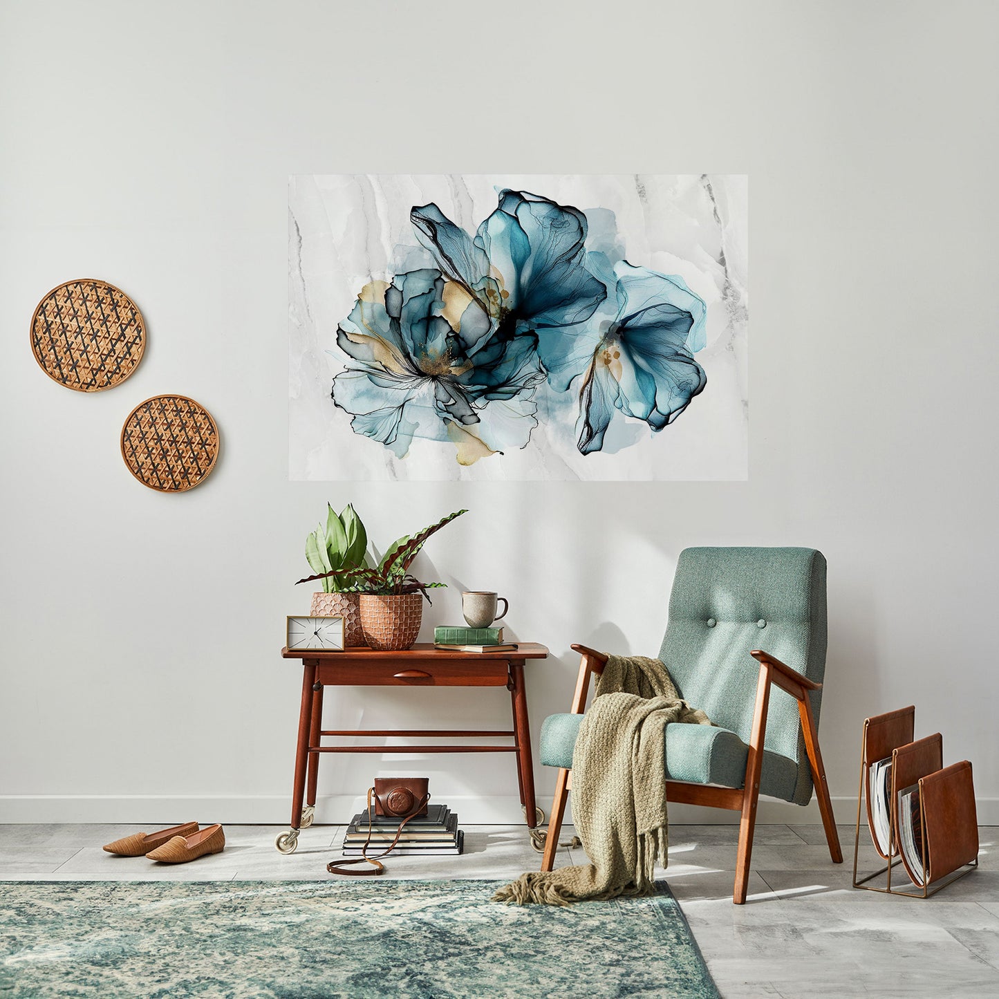 ELEGANTE AQUARELLE Poster orizzontale staccabile e attaccabile