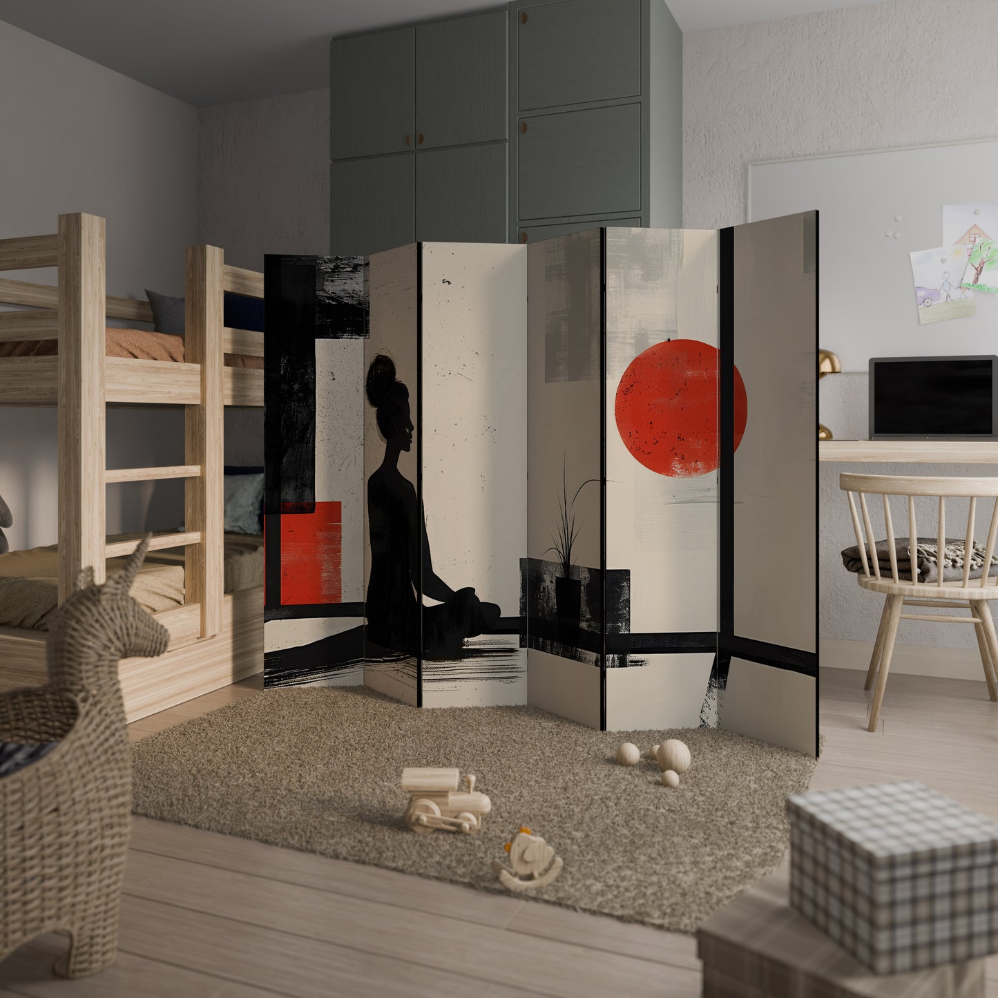 RED SUNSATION Divisorio decorativo per ambienti a 6 pannelli