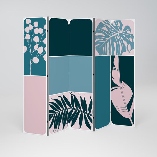 COMBINATION OF SHAPES Decorative 5-Panel Room Divider