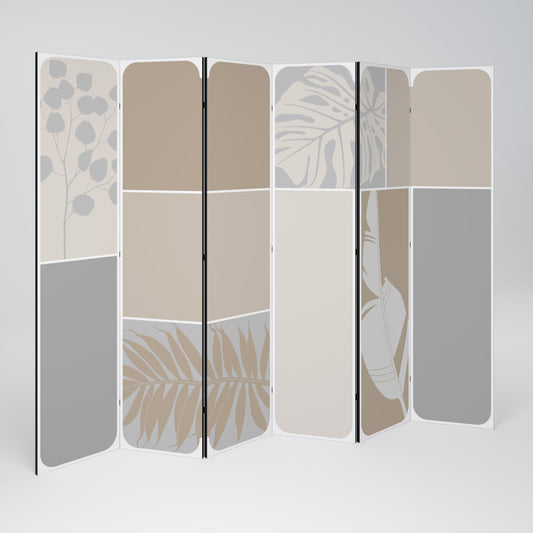 TROPICAL SHAPES Divisorio decorativo per ambienti a 6 pannelli