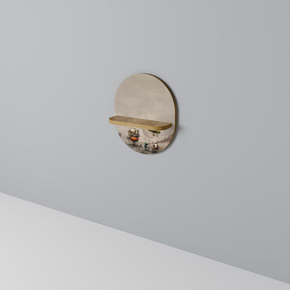 MACHINARIUM MACHINES Mensola Ovale Decorativa in Effetto Rovere