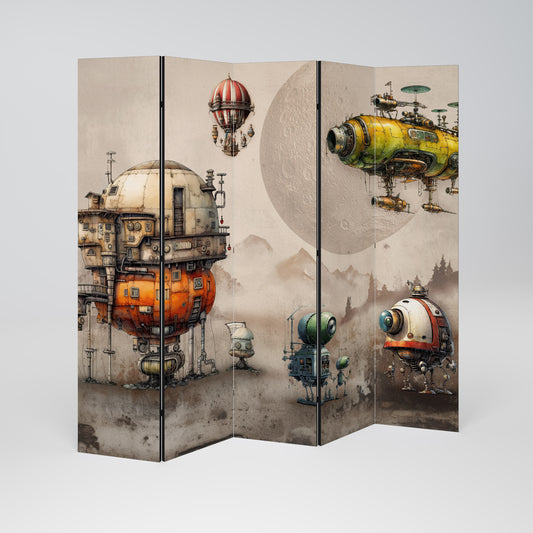 MACHINARIUM MACHINES Decorative 5-Panel Room Divider