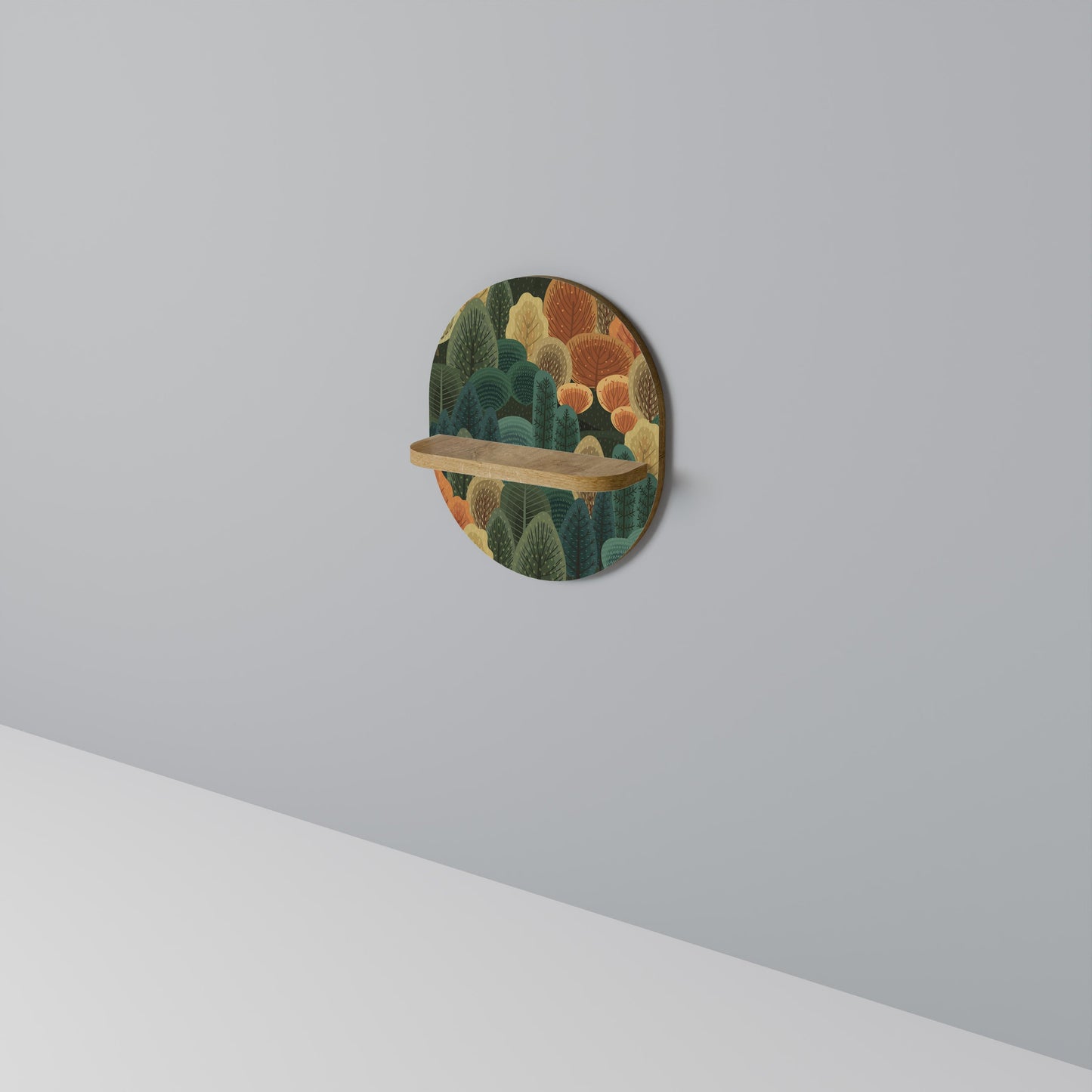 AUTUMN KALEIDOSCOPE Mensola Ovale Decorativa in Effetto Rovere