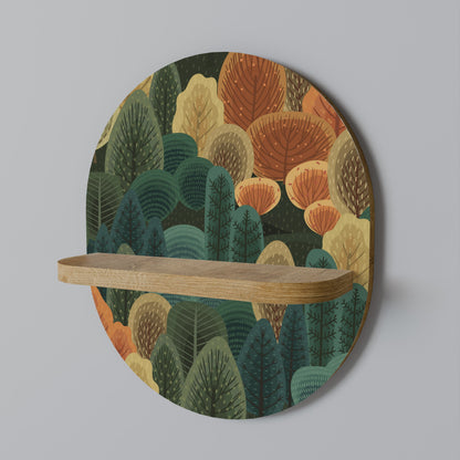 AUTUMN KALEIDOSCOPE Mensola Ovale Decorativa in Effetto Rovere