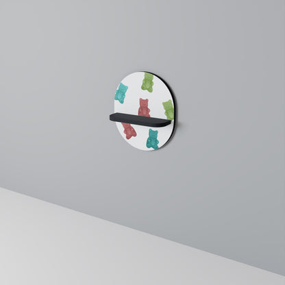 GUMMY BEARS Oval Art Shelf In Black Finish