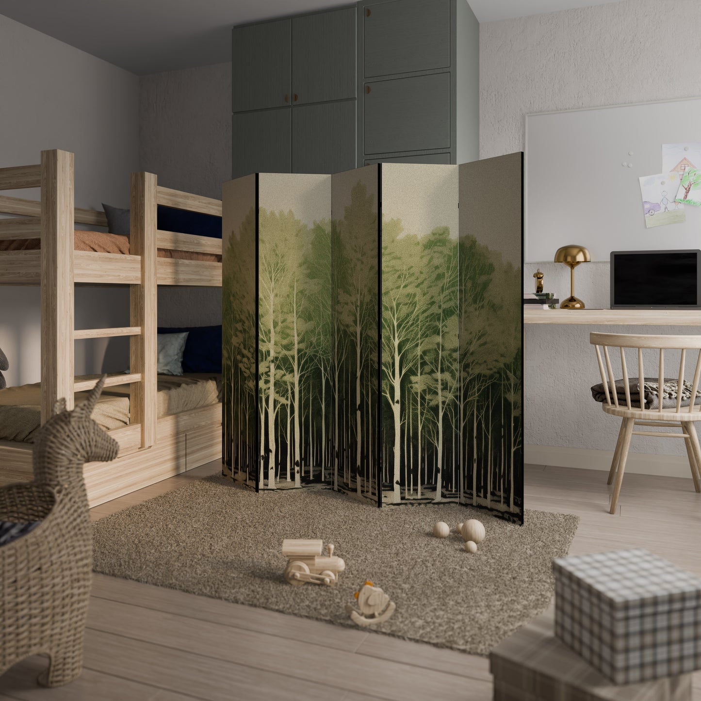 UNKNOWN NATURE Decorative 5-Panel Room Divider