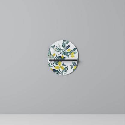 LEMON TREE Oval Art Shelf In Black Finish