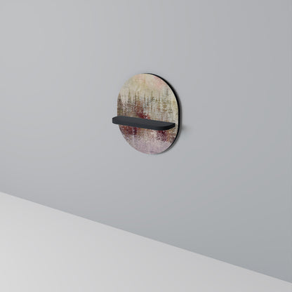 VEILED SUMMIT Oval Art Shelf In Black Finish