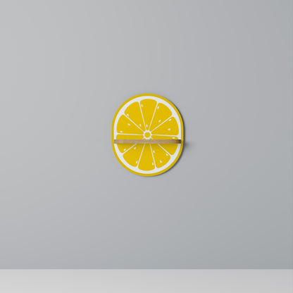 STRENGTHENING LEMON Oval Art Shelf In Oak Effect