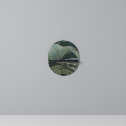 ROYAL GREEN Oval Art Shelf In Black Finish