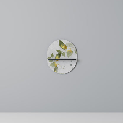 ELEGANT BOTANICS Oval Art Shelf In Black Finish