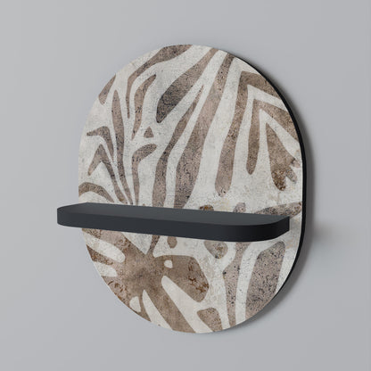 PASSING TIME Oval Art Shelf In Black Finish