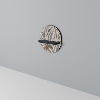 PASSING TIME Oval Art Shelf In Black Finish