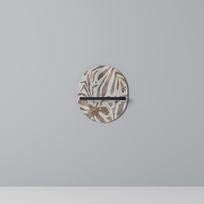 PASSING TIME Oval Art Shelf In Black Finish