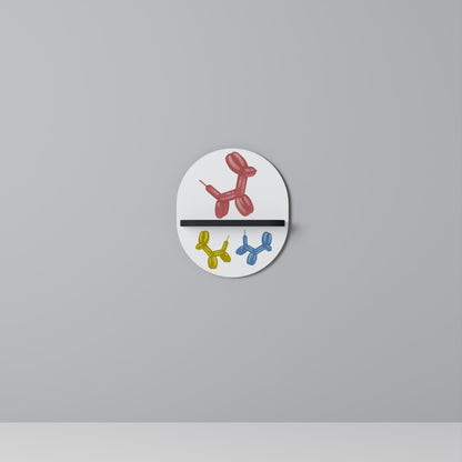 CHILDHOOD MEMORY Oval Art Shelf In Black Finish