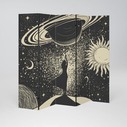 MYSTIC UNIVERSE Decorative 5-Panel Room Divider
