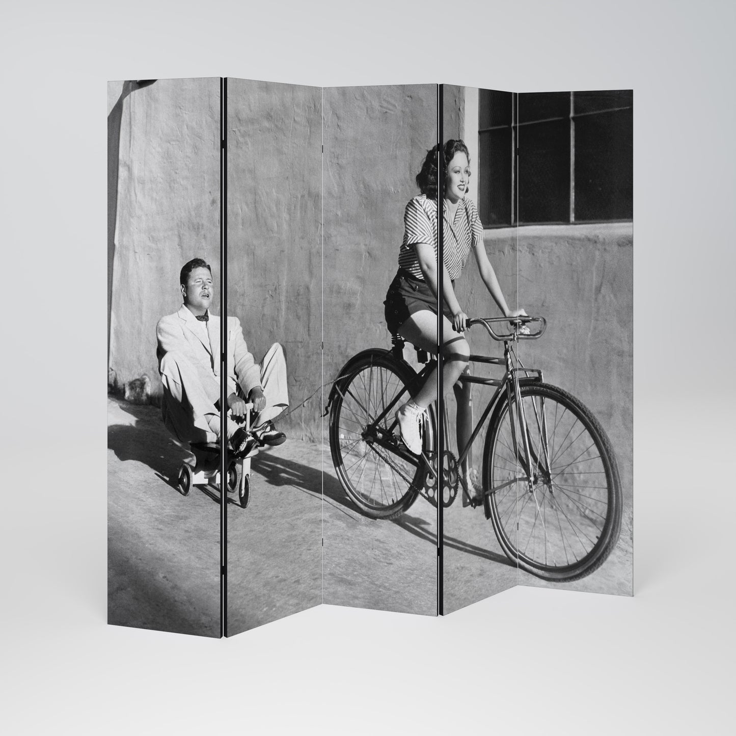 HAPPY JOURNEY Decorative 5-Panel Room Divider