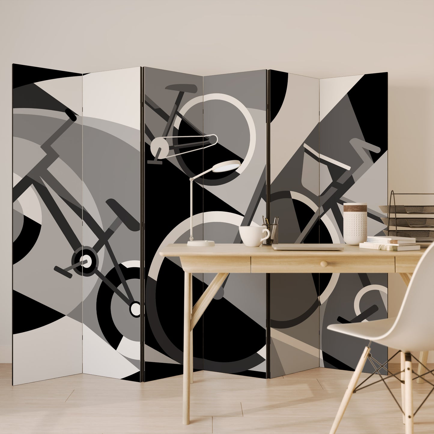 BIKE ENERGY Divisorio decorativo per ambienti a 6 pannelli