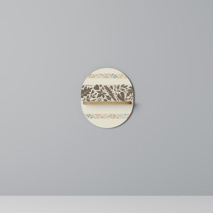 FOLIAGE ROWS Oval Art Shelf In Oak Effect