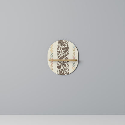 FOLIAGE TALES Oval Art Shelf In Oak Effect