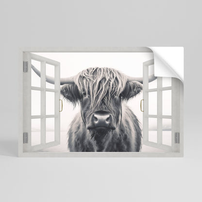 WILDLY WINDOWED VIEWS Peel and Stick Horizontal Poster