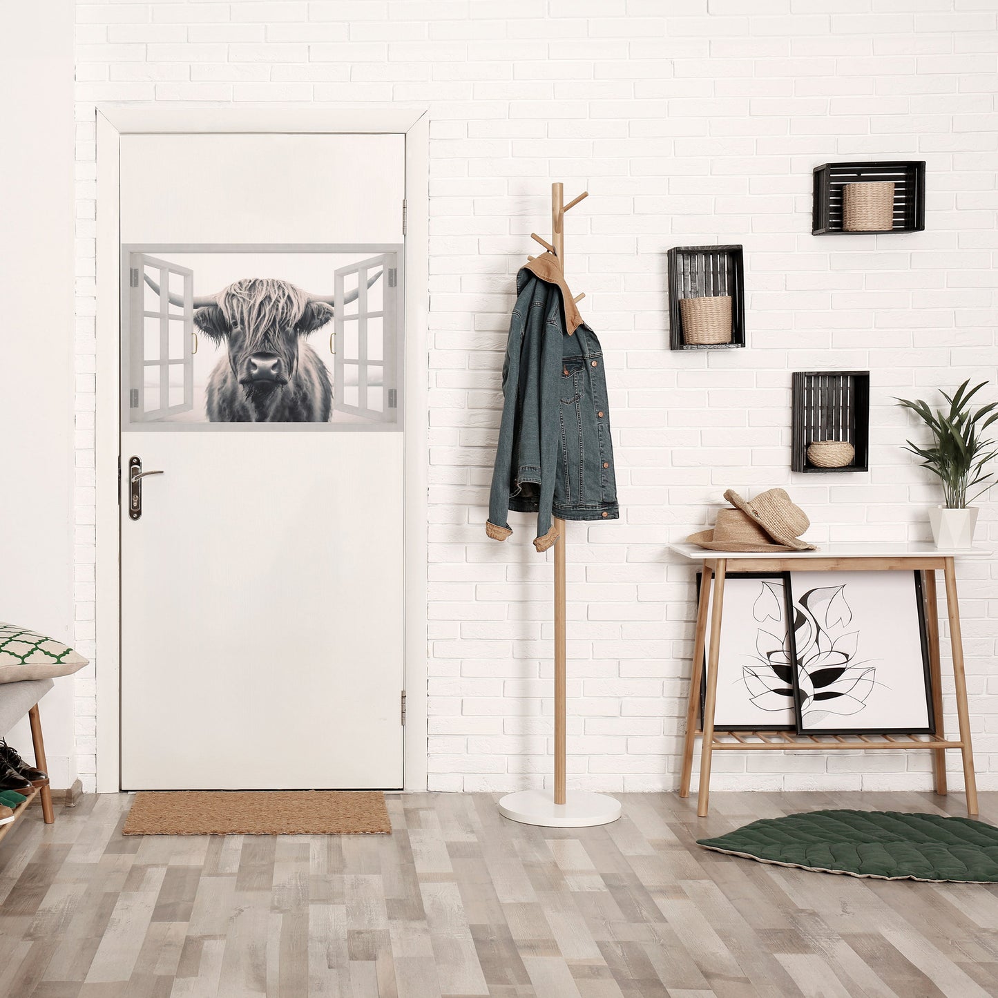 WILDLY WINDOWED VIEWS Peel and Stick Horizontal Poster