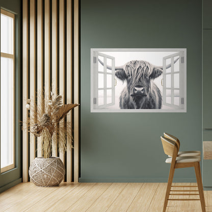 WILDLY WINDOWED VIEWS Peel and Stick Horizontal Poster