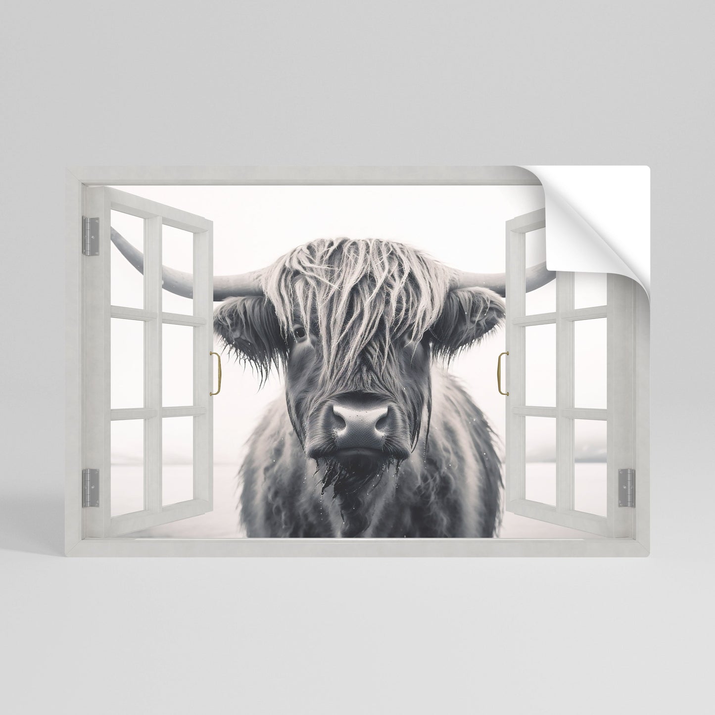 WILDLY WINDOWED VIEWS Peel and Stick Horizontal Poster