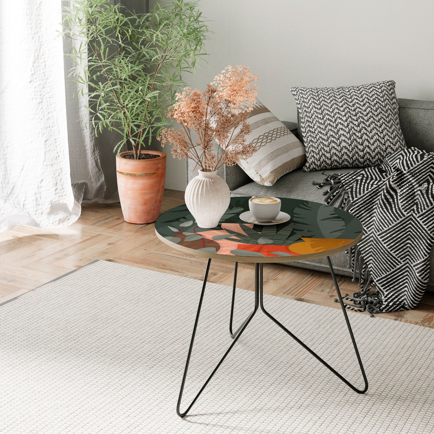 TROPICAL COMPOSITION Large Coffee Table