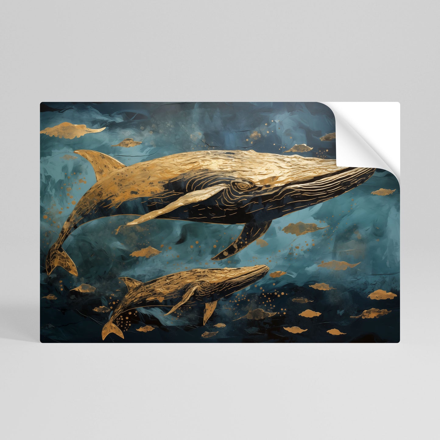 WHALE SONG SYMPHONY Peel and Stick Horizontal Poster
