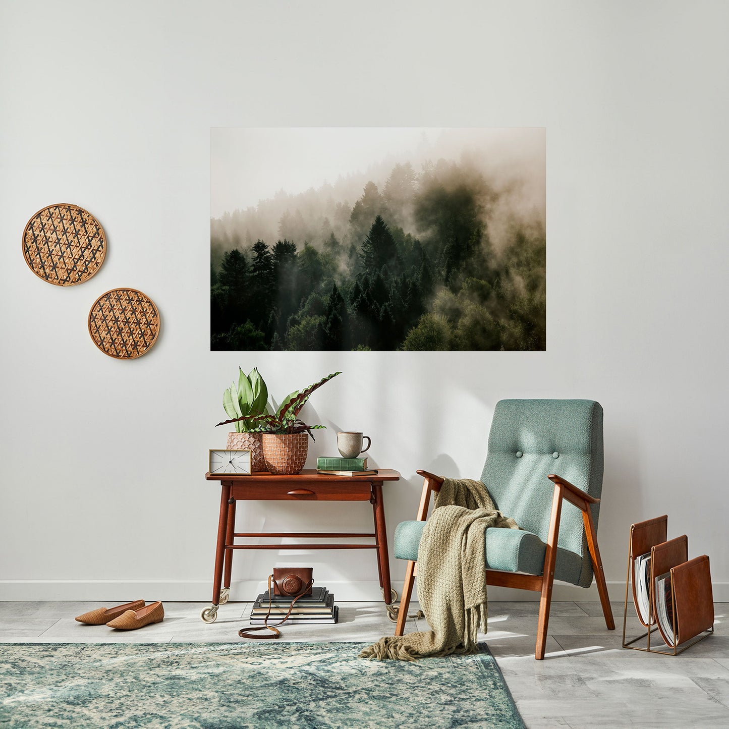 Poster orizzontale staccabile e attaccabile MISTY HIGHLANDS