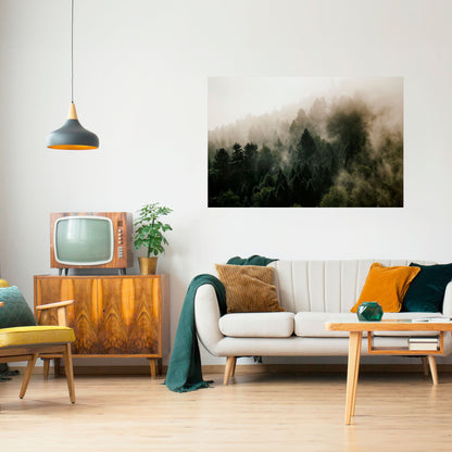 Poster orizzontale staccabile e attaccabile MISTY HIGHLANDS