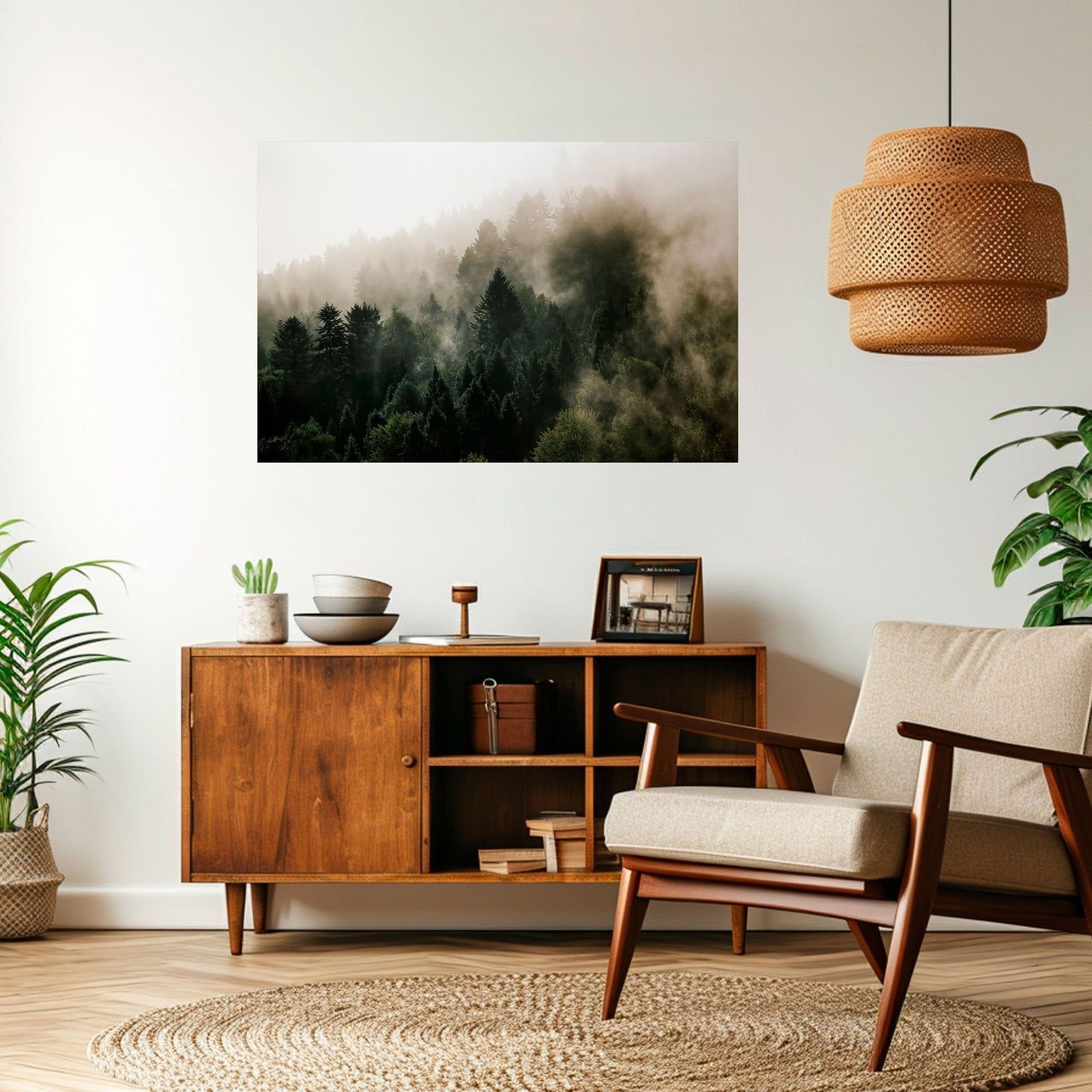 Poster orizzontale staccabile e attaccabile MISTY HIGHLANDS