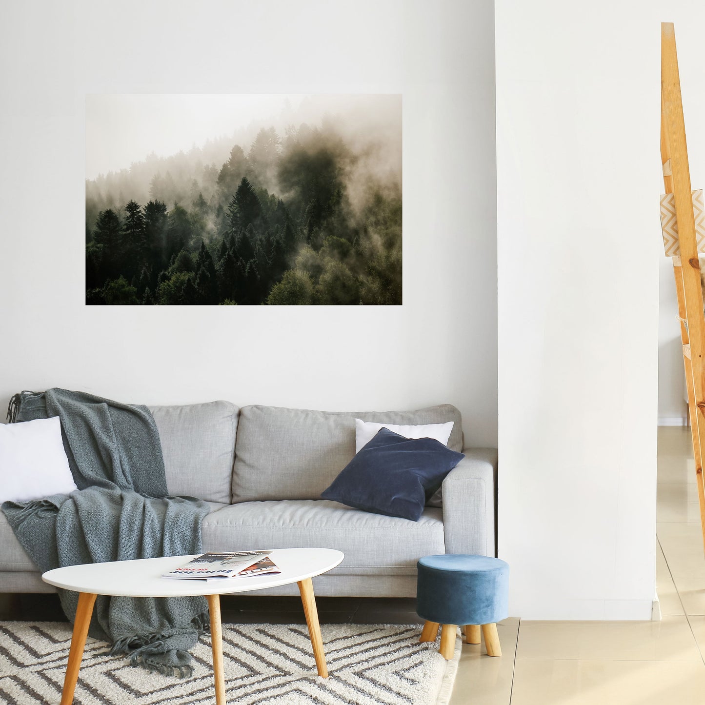 Poster orizzontale staccabile e attaccabile MISTY HIGHLANDS