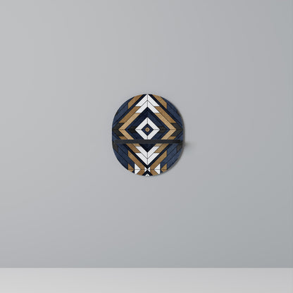 ARTFUL GEOMETRY Oval Art Shelf In Black Finish